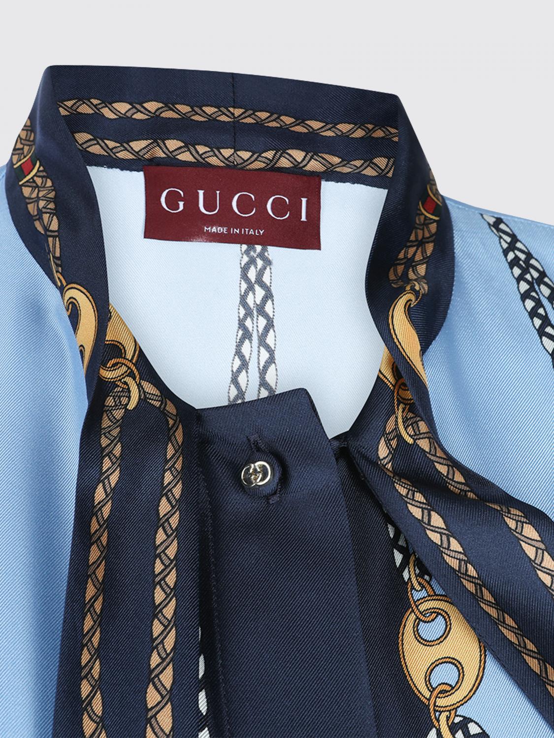 Gucci Shirt Woman Gnawed Blue GUCCI