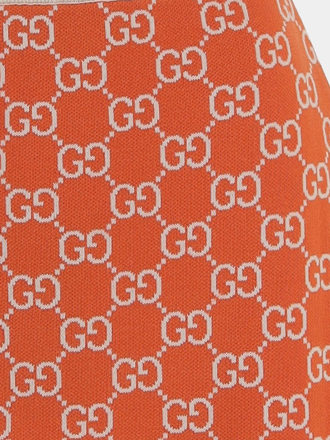 Gucci Women Gucci Gg Supreme Cotton Pencil Skirt GUCCI