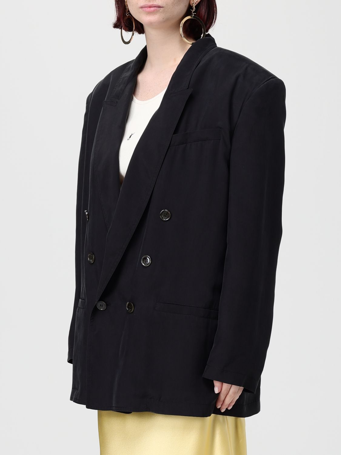 Saint Laurent Jacket Woman Black SAINT LAURENT