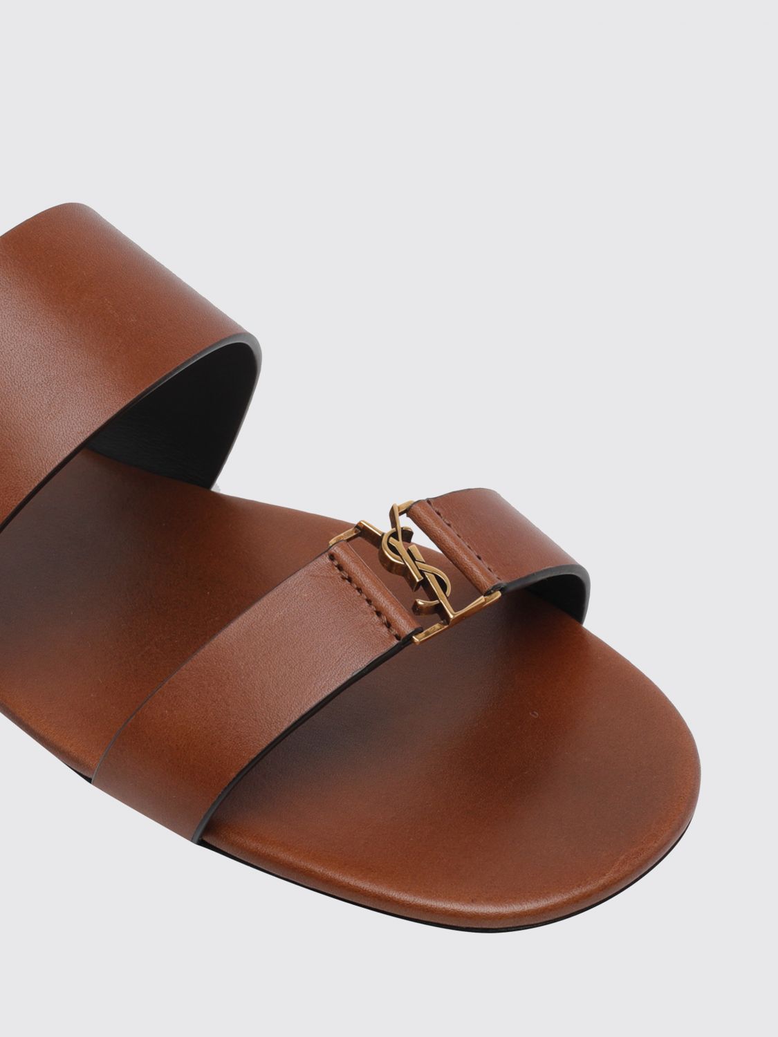 Saint Laurent Heeled Sandal Woman Leather SAINT LAURENT