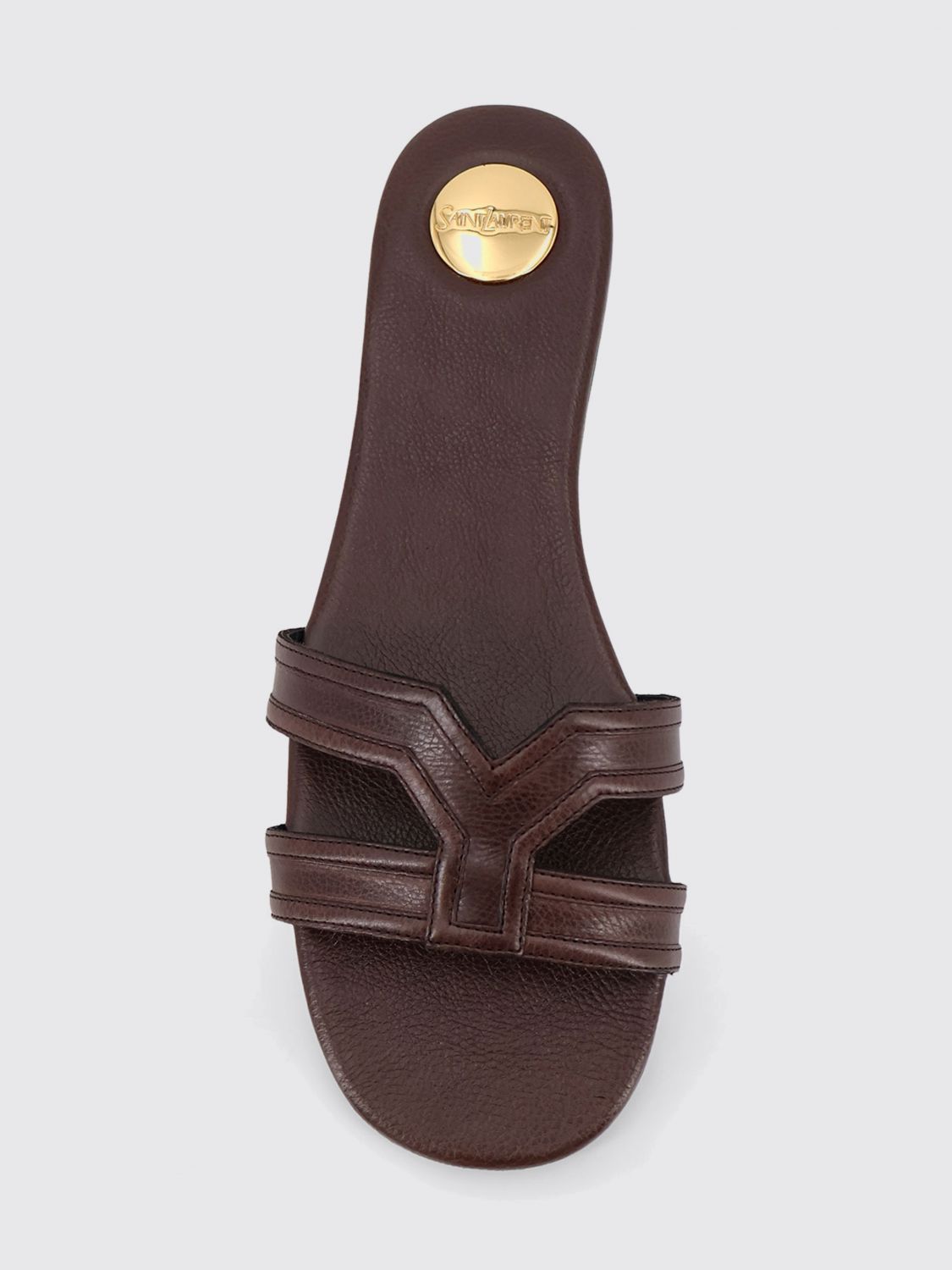 Saint Laurent Heeled Sandal Woman Brown SAINT LAURENT