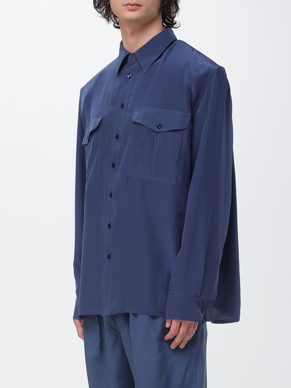 Saint Laurent Shirt Men Blue SAINT LAURENT