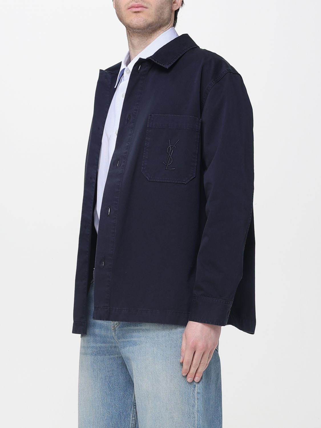 Saint Laurent Jacket Men Navy SAINT LAURENT