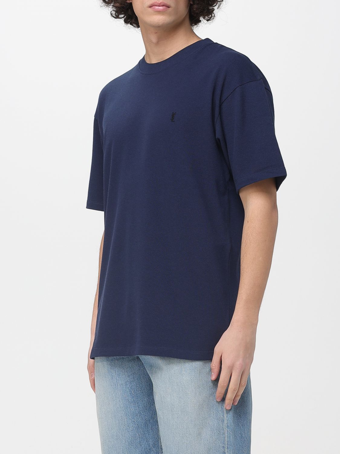 Saint Laurent T-Shirt Men Blue SAINT LAURENT