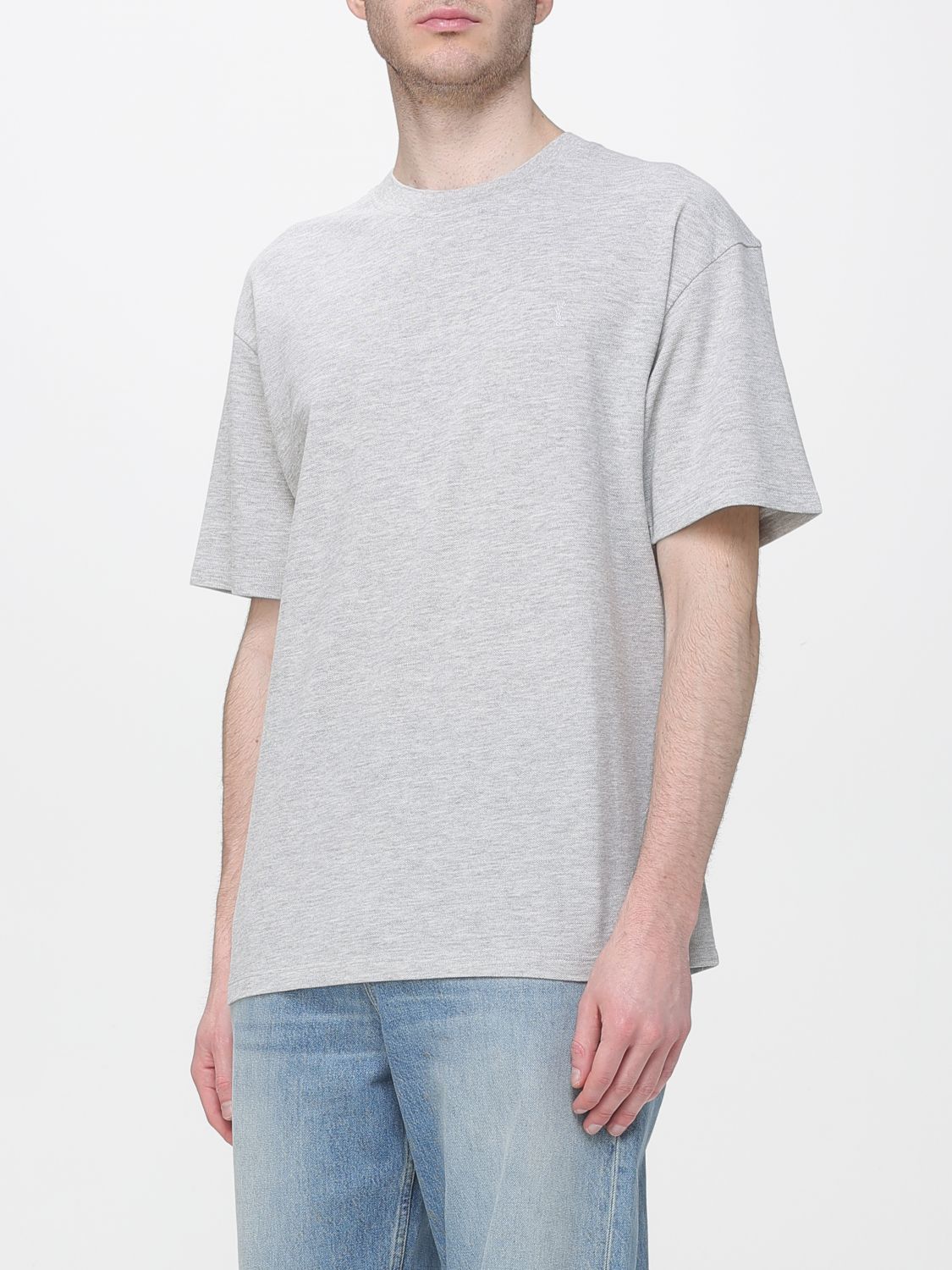 Saint Laurent T-Shirt Men Grey SAINT LAURENT
