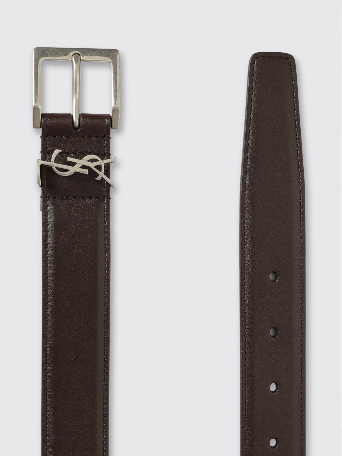 Saint Laurent Belt Men Brown SAINT LAURENT