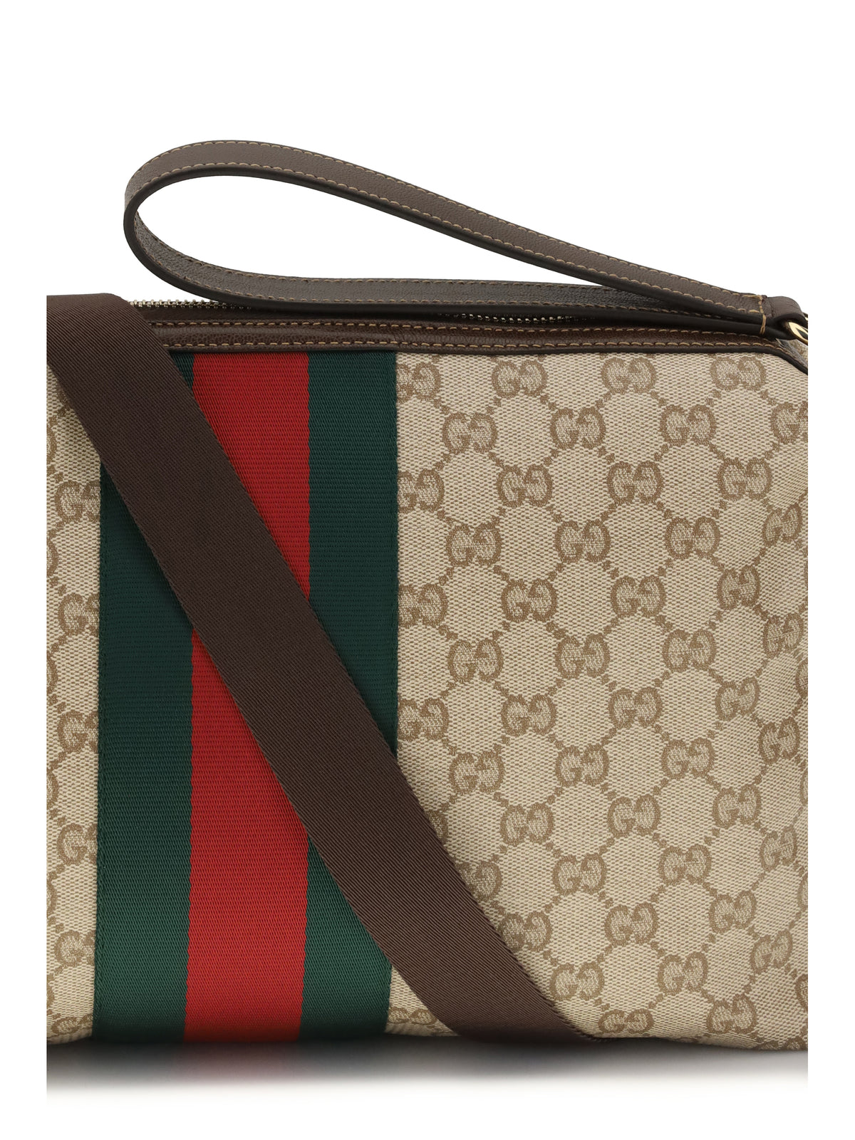 Gucci Men Medium Gg Shoulder Bag With Web Stripe GUCCI