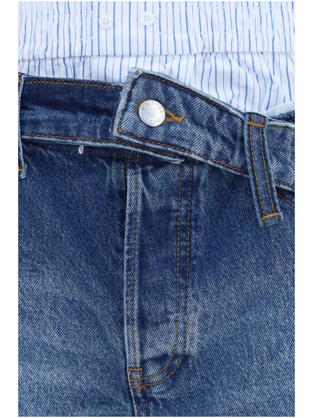 Alexander Wang Women Denim Shorts With Boxer Detail ALEXANDER WANG