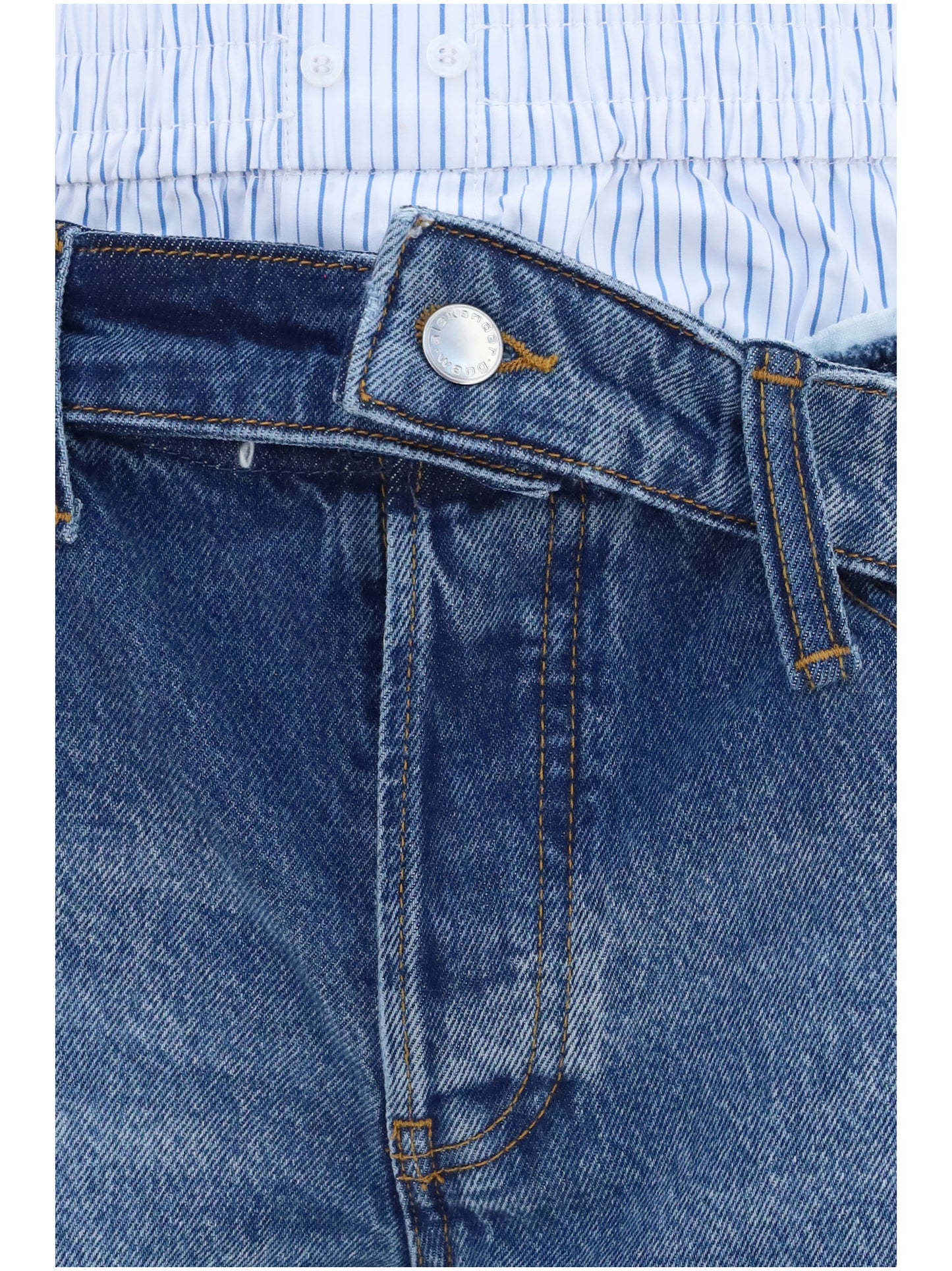 Alexander Wang Women Denim Shorts With Boxer Detail ALEXANDER WANG