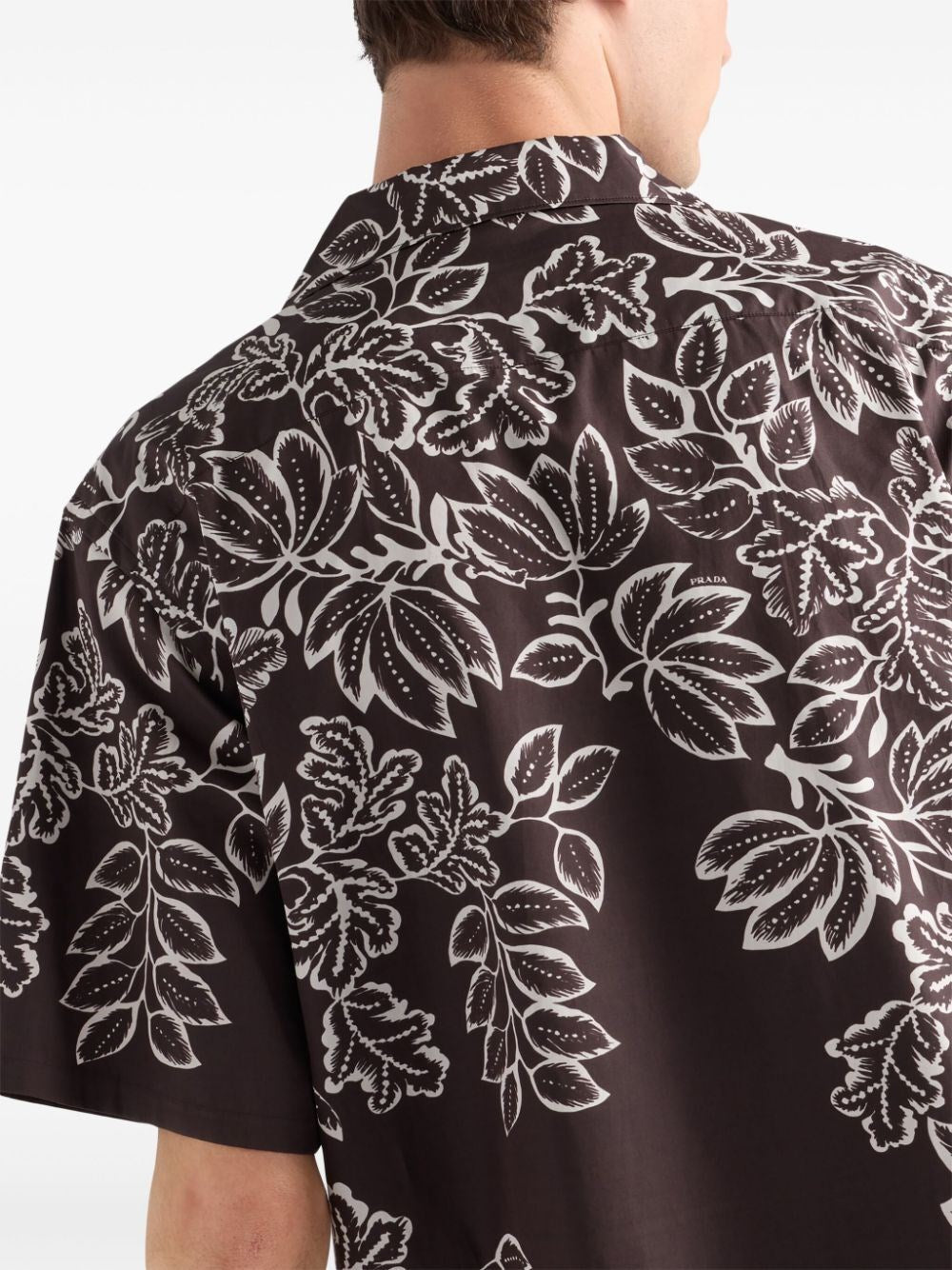 Prada Men Short-Sleeved Printed Cotton Shirt PRADA