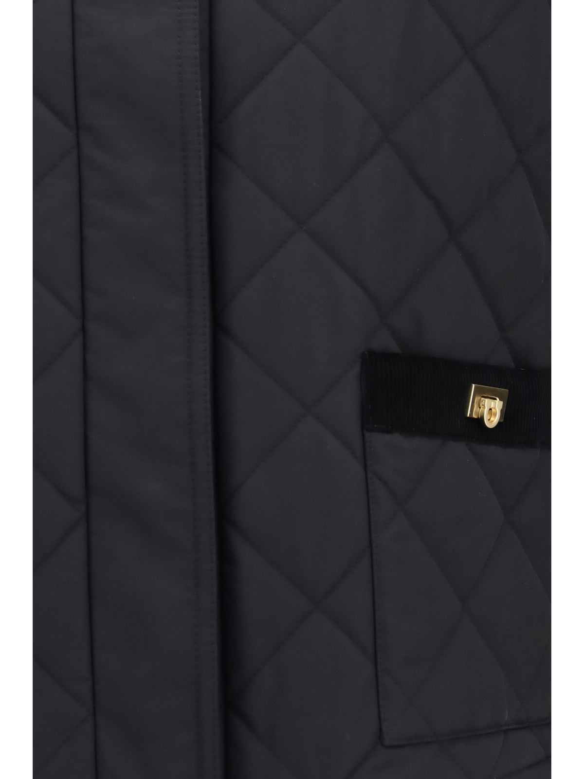 Ferragamo Women Padded Jacket With Gancini Buckles FERRAGAMO