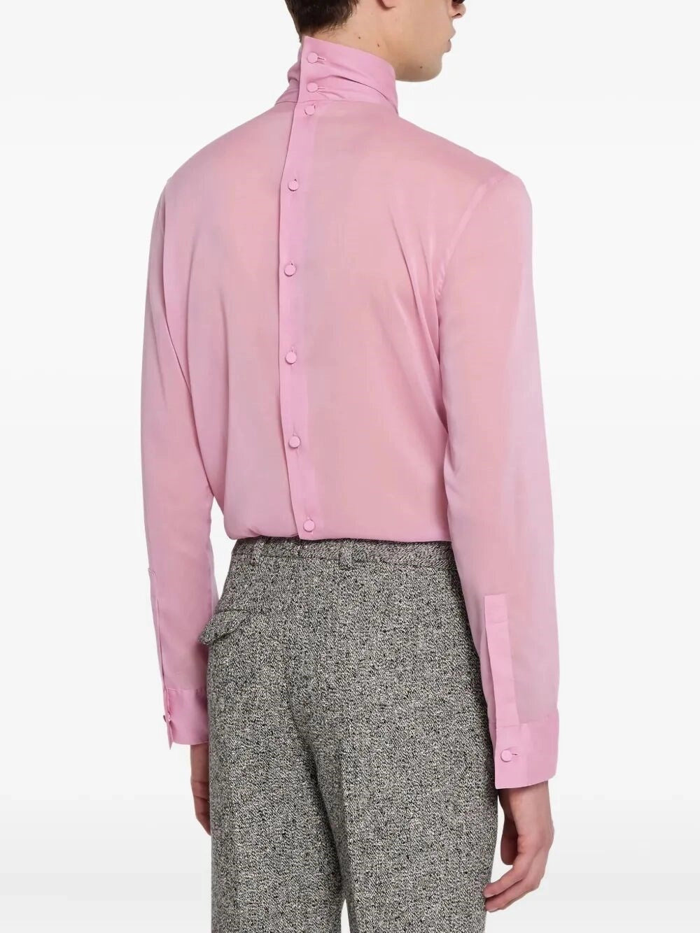 Gucci Men Silk Stretch Chiffon High Neck GUCCI