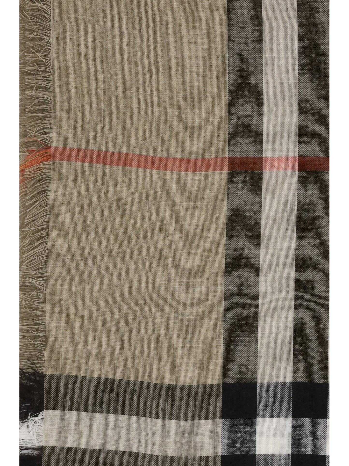 Burberry Men Check Reversible Wool And Silk Scarf BURBERRY