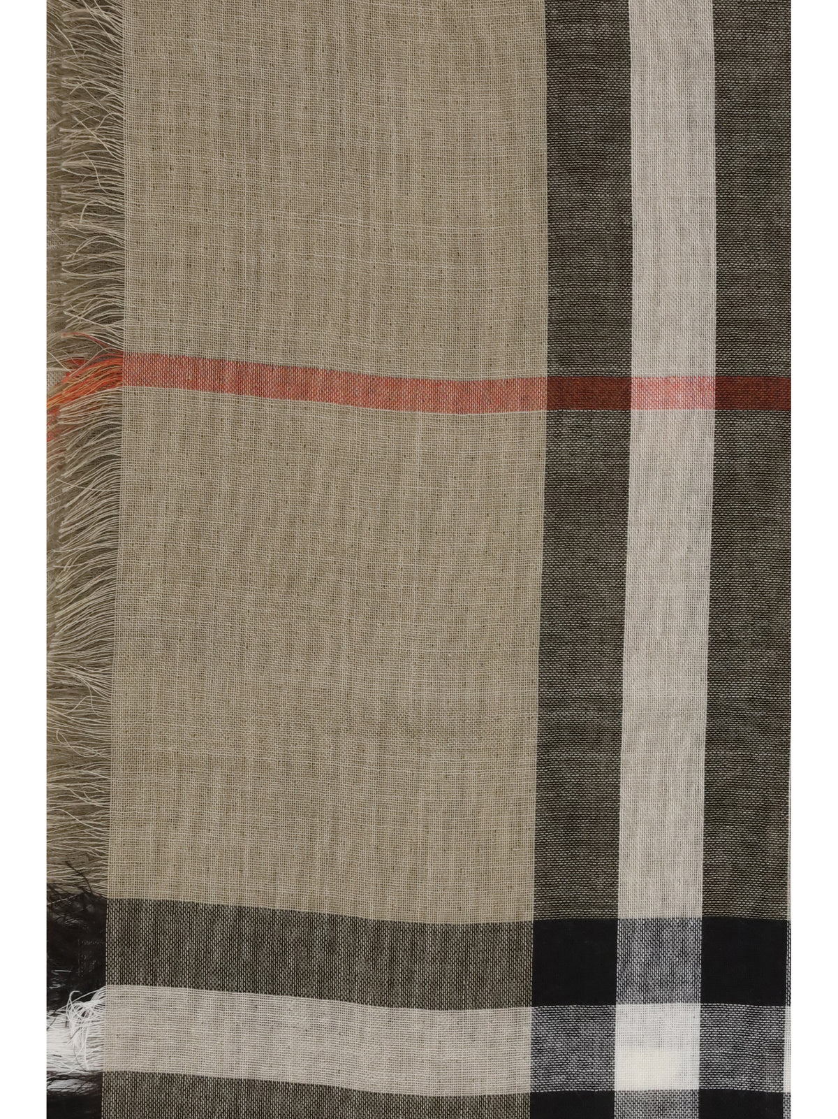 Burberry Men Check Reversible Wool And Silk Scarf