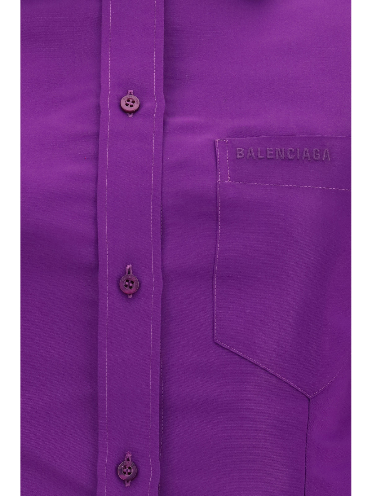 Balenciaga Women Asymmetric Cotton Shirt BALENCIAGA