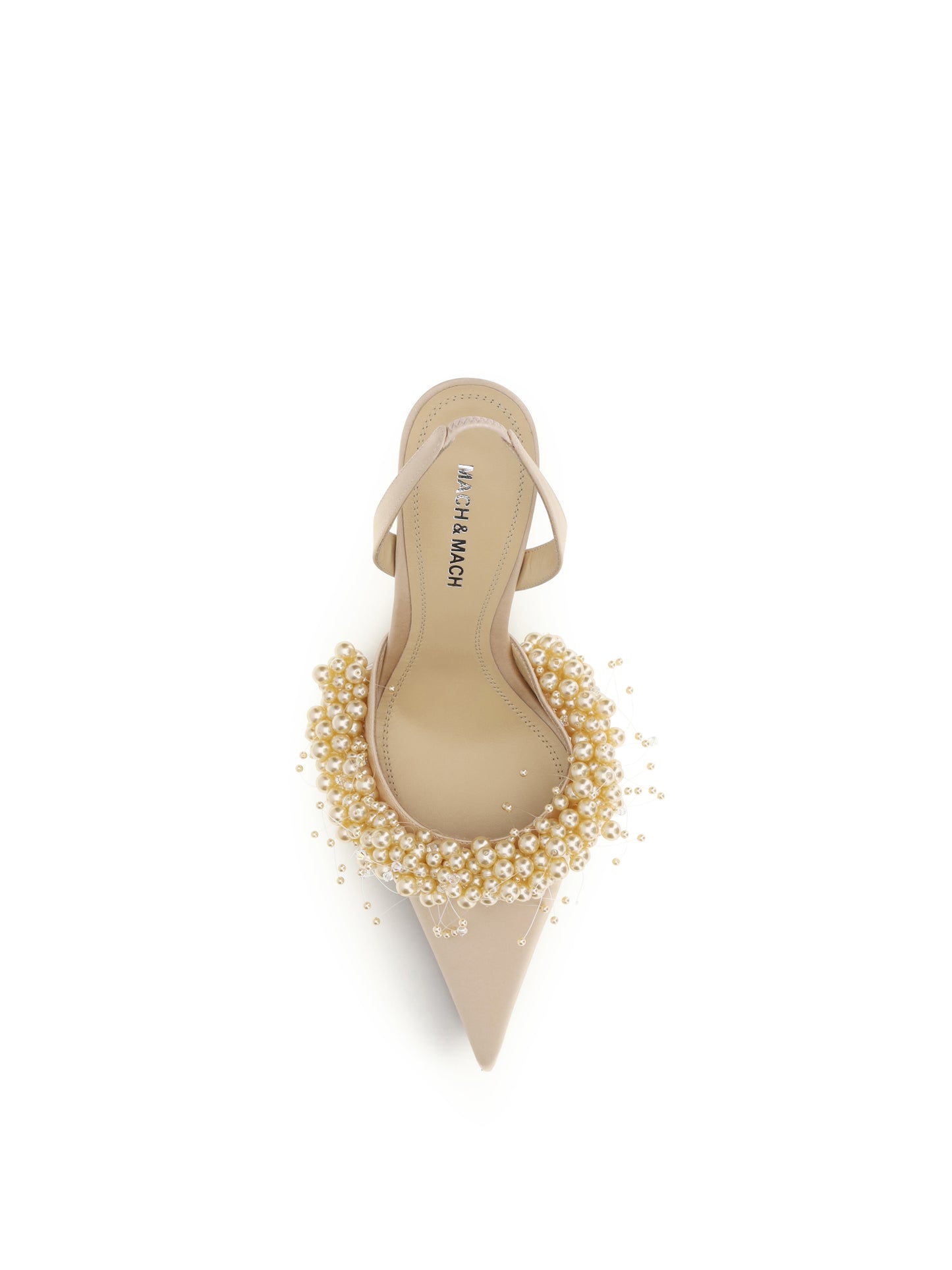 Mach & Mach Women Slingback Pumps With Pearls MACH & MACH