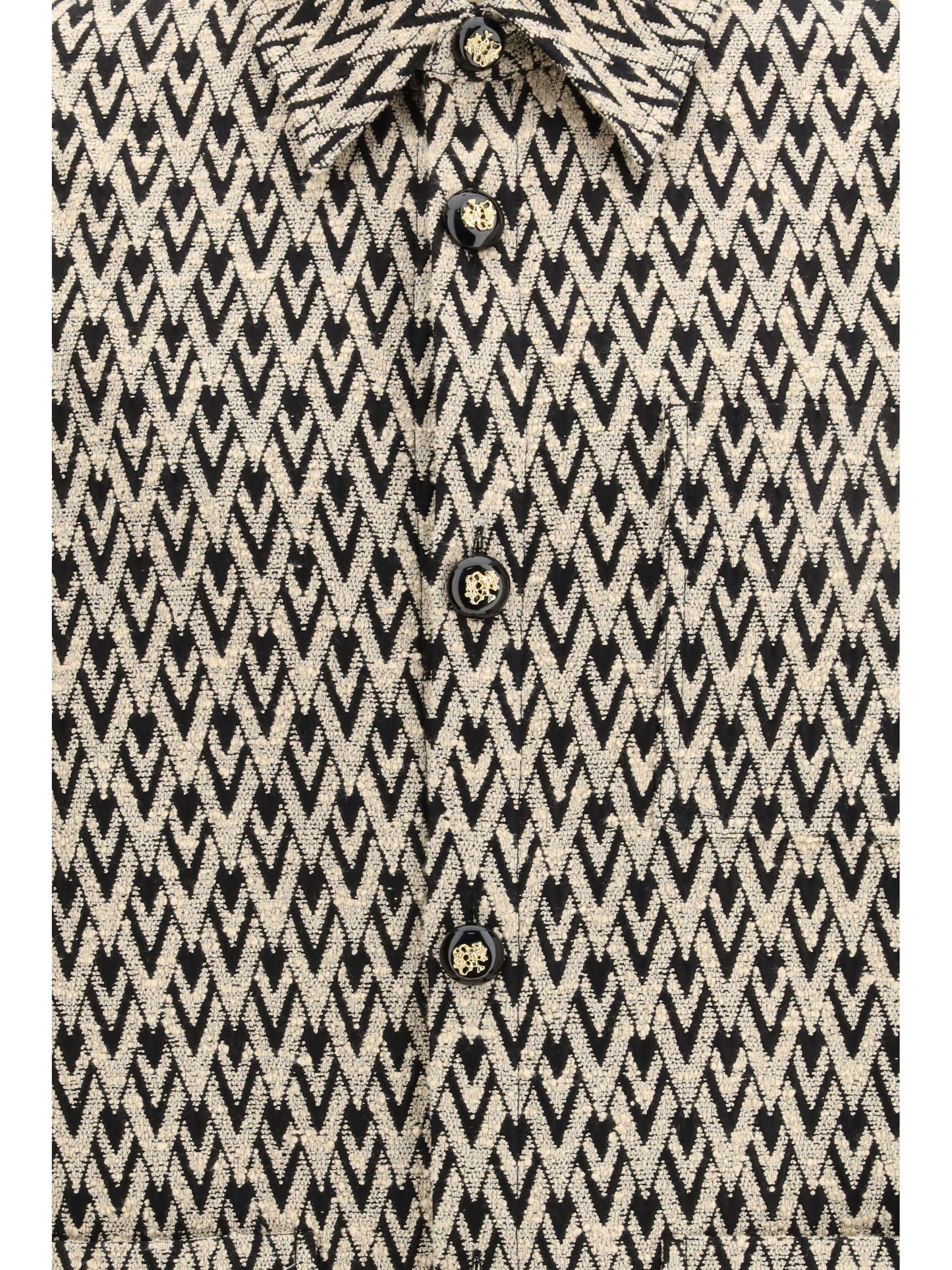 Valentino Men Mixed Cotton Jacquard Toute La V Jacket VALENTINO