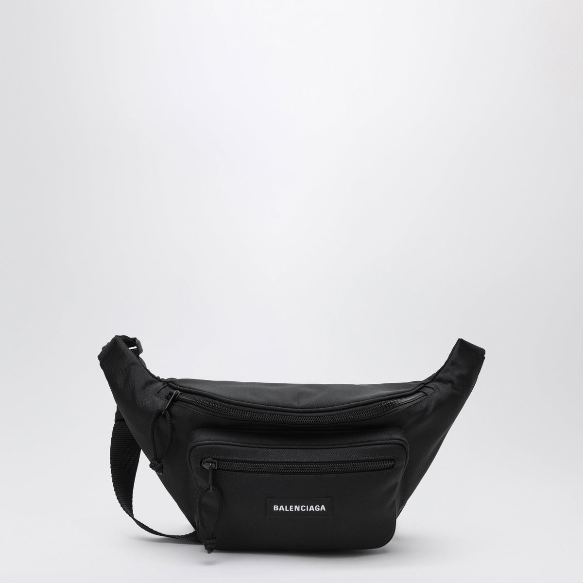 Balenciaga Explorer Black Nylon Belt Bag With Logo Men BALENCIAGA