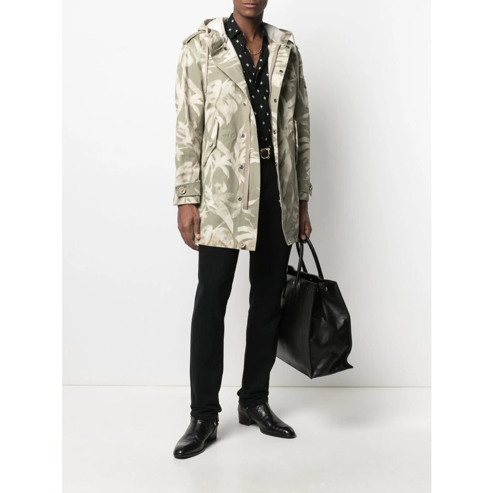 Saint Laurent Green Coats - Parkas Men SAINT LAURENT