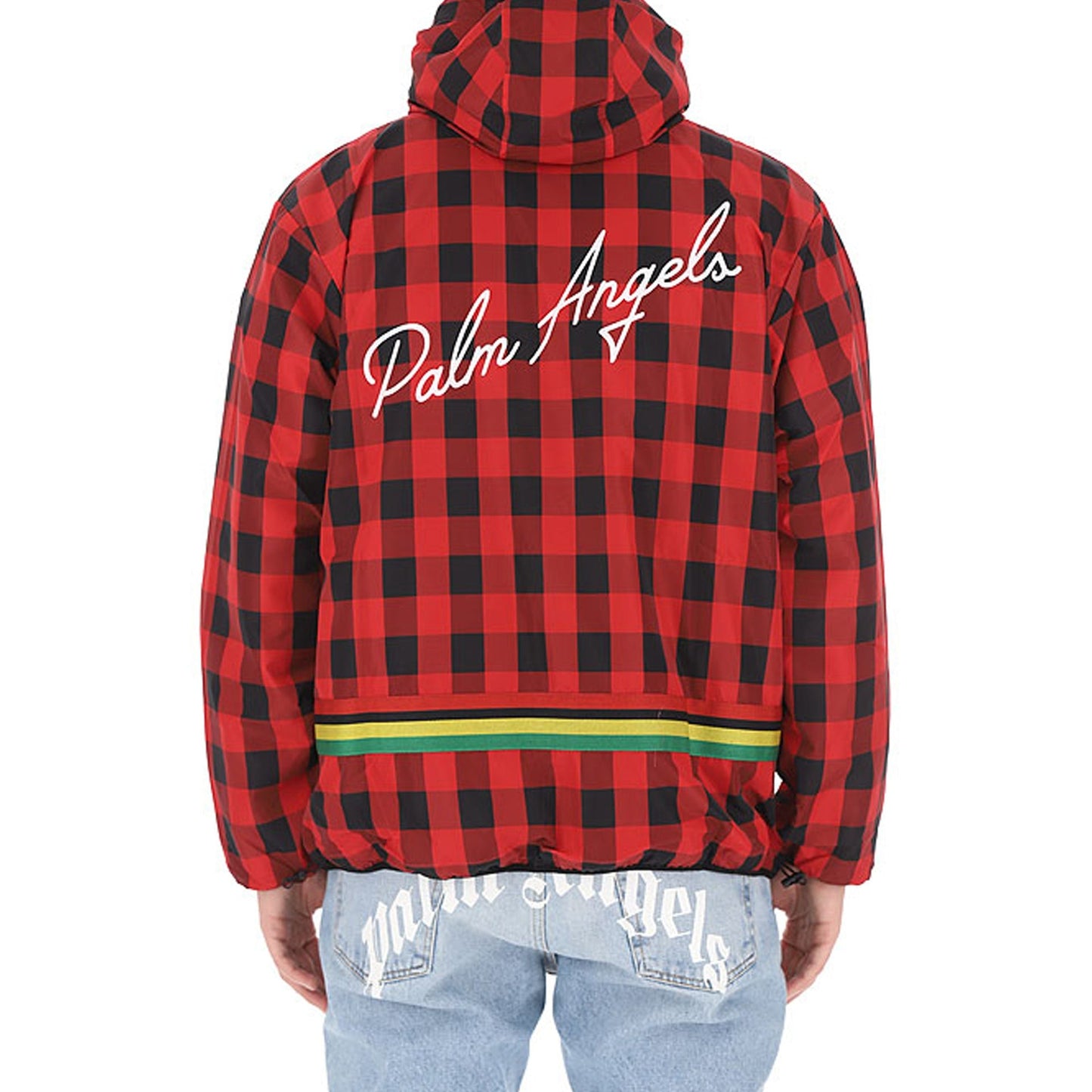 Palm Angels Checked Windbreaker Jacket Men PALM ANGELS