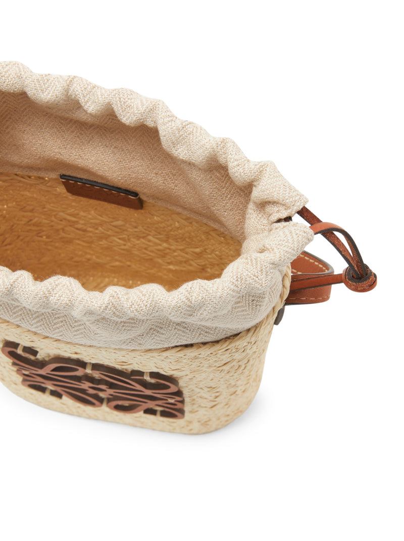 Loewe Women Square Bag In Iraca Palm And Calfskin LOEWE