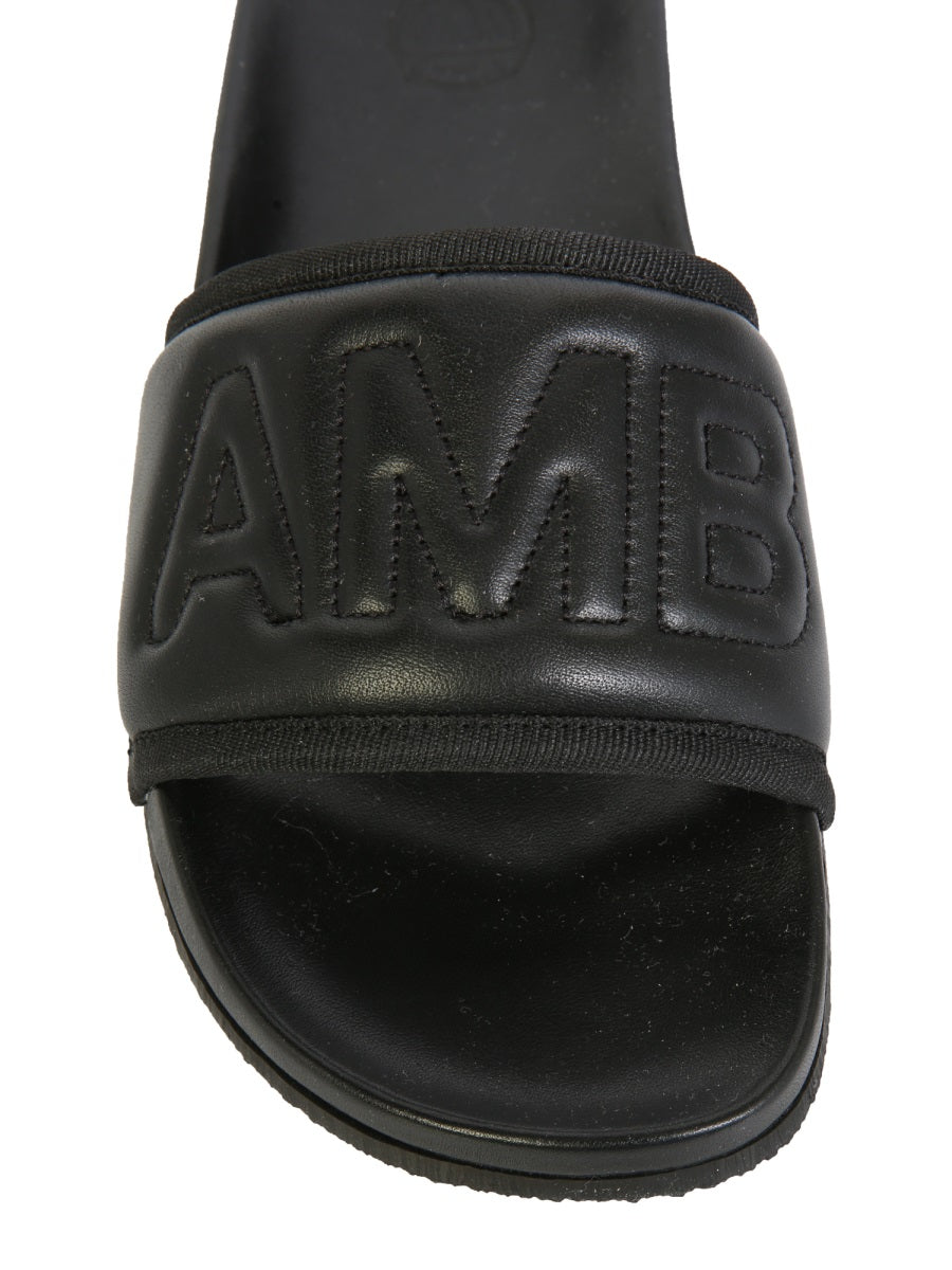 Ambush Women Leather Slide Sandals AMBUSH