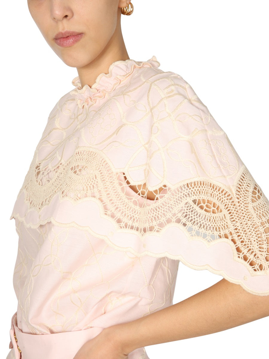 Alberta Ferretti Women Embroidered Cape Top ALBERTA FERRETTI