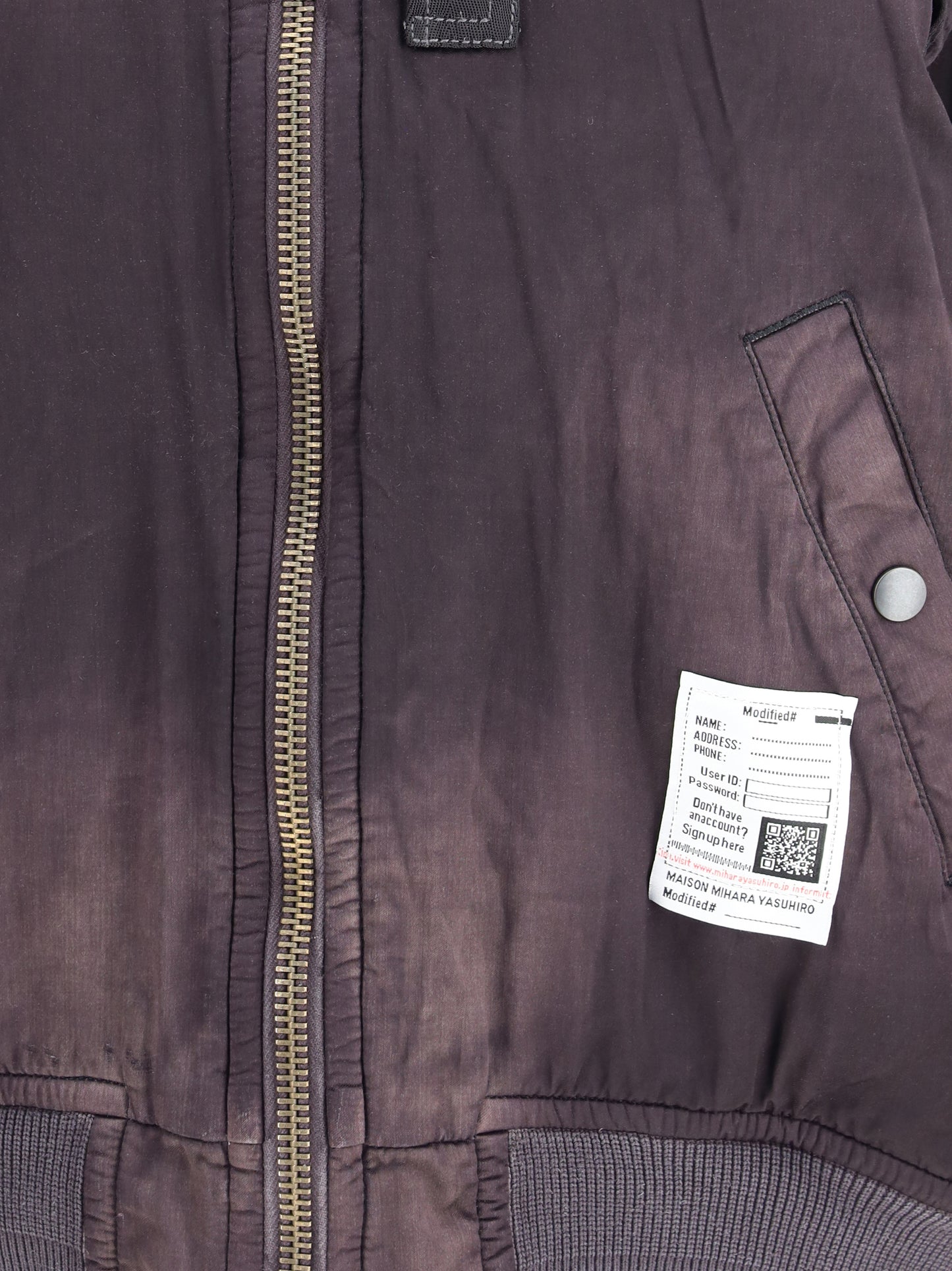 Maison Mihara Yasuhiro Men Aged Flight Jacket MAISON MIHARA YASUHIRO
