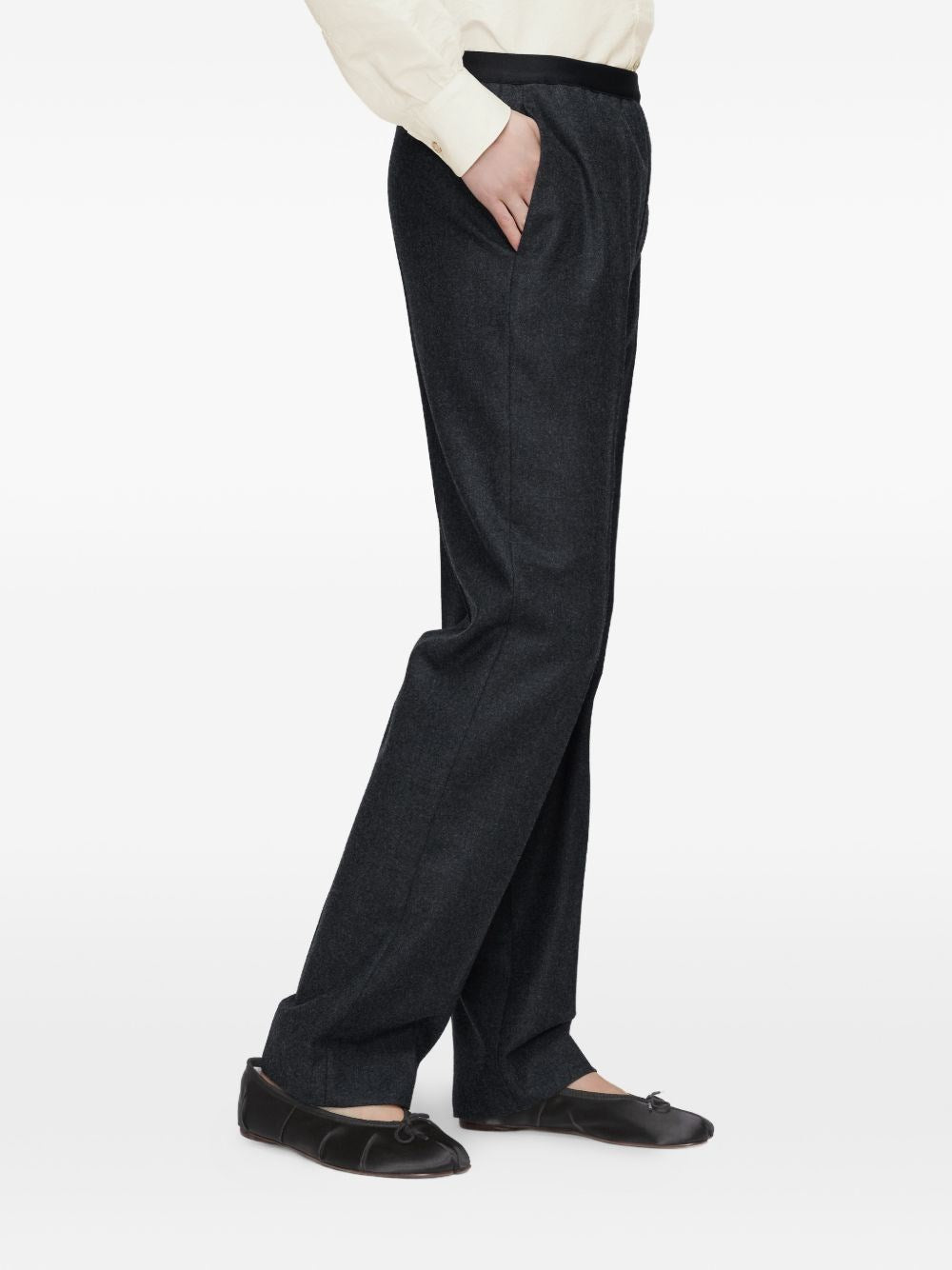 Maison Margiela Women Straight Wool Trousers MAISON MARGIELA