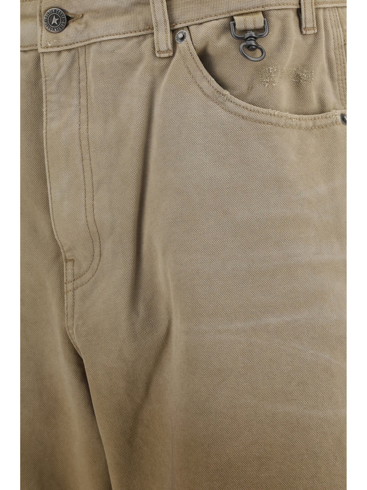 Golden Goose Men Cotton Pants With Check Detail GOLDEN GOOSE
