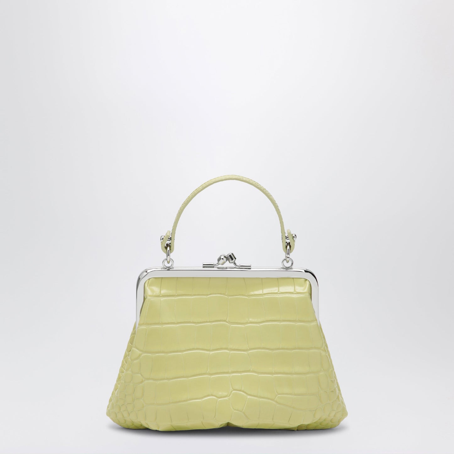 Vivienne Westwood Granny Frame Crocodile-Embossed Leather Purse, Lime Women VIVIENNE WESTWOOD