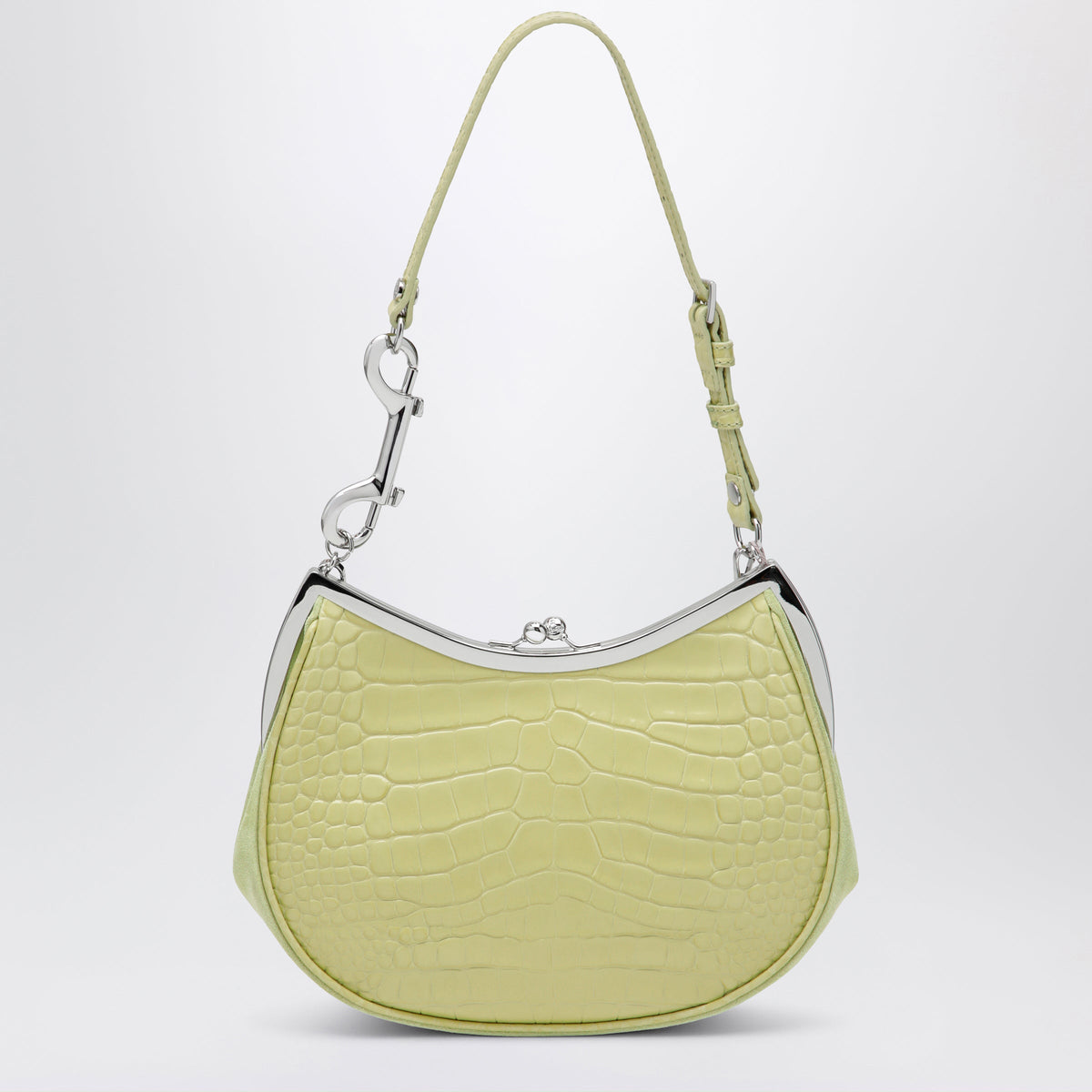 Vivienne Westwood Charm Bag In Lime Croc-Effect Patent Leather Women VIVIENNE WESTWOOD