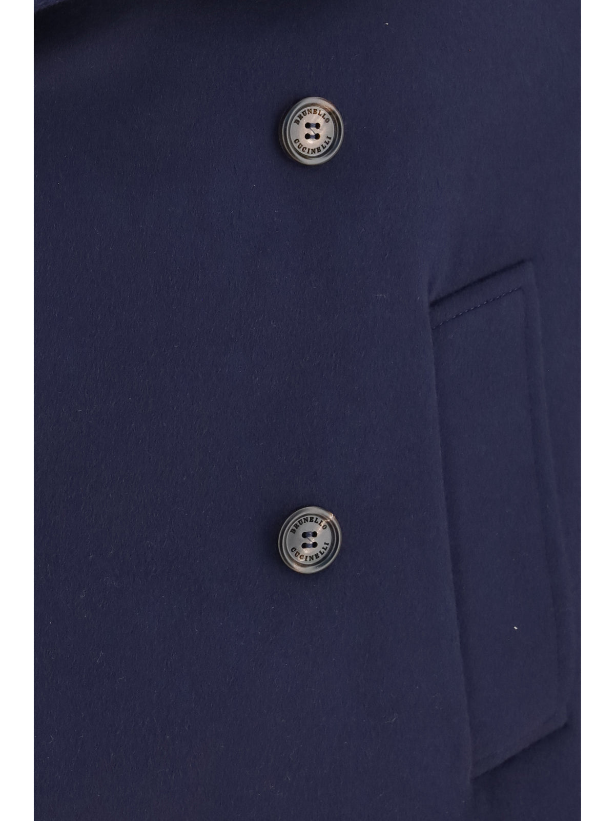 Brunello Cucinelli Men Double-Breasted Wool Coat BRUNELLO CUCINELLI