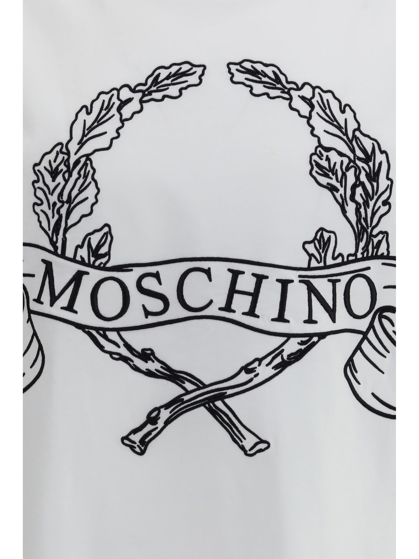 Moschino Men Maxi Laurel Crown Embroidery T-Shirt MOSCHINO