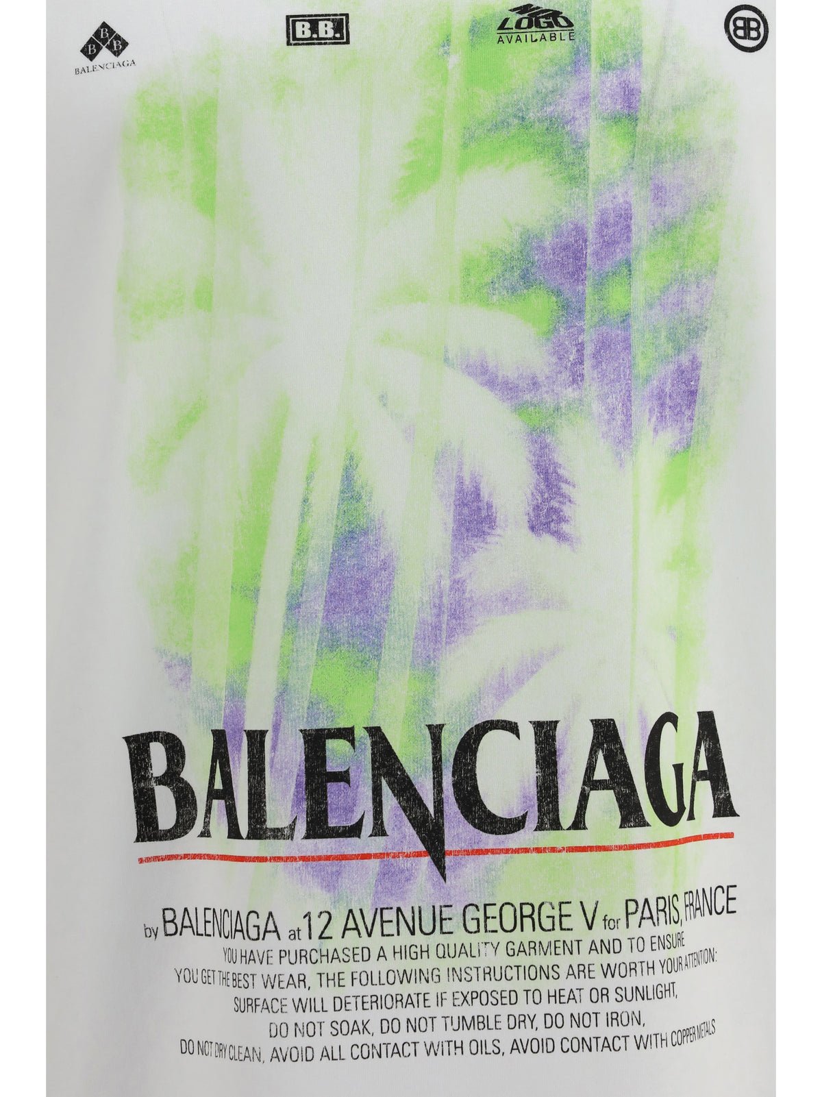 Balenciaga Men Printed Cotton T-Shirt BALENCIAGA