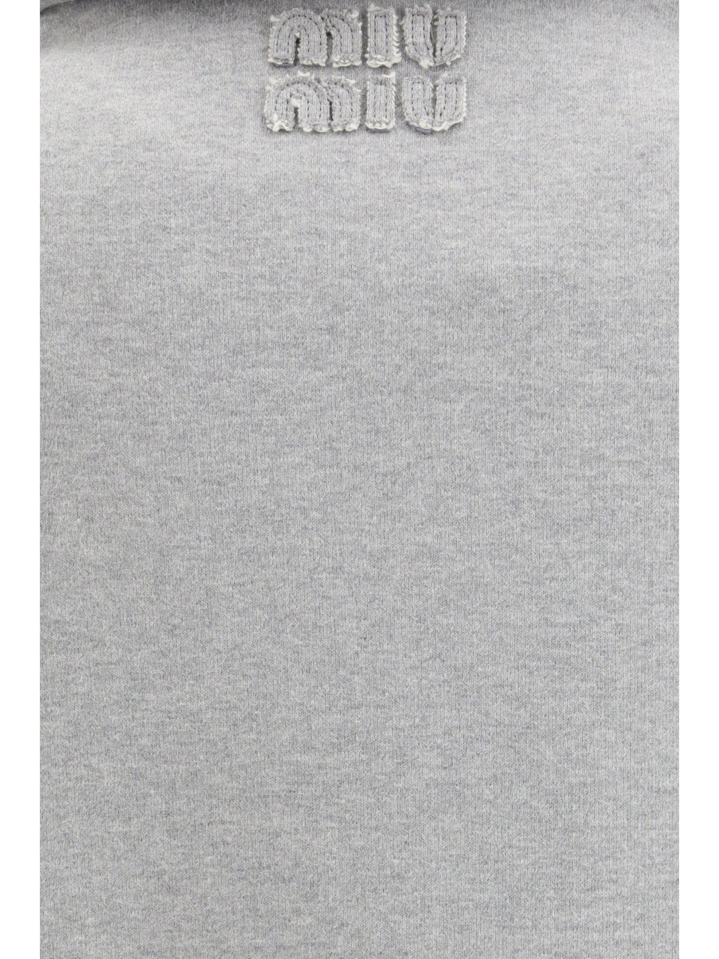 Miu Miu Women Sweatshirt With Oblique Zip Closure MIU MIU