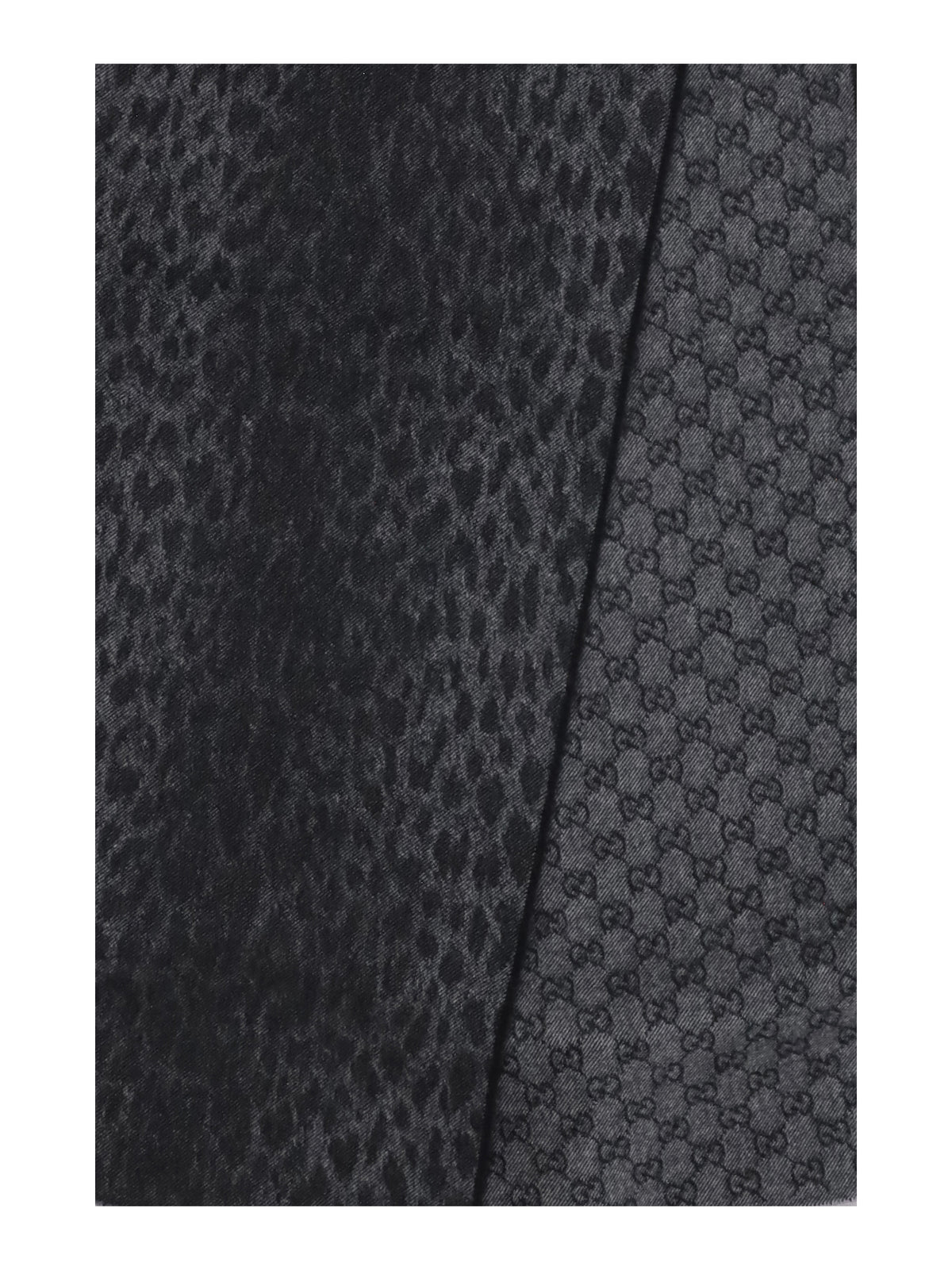 Gucci Women Leopard-Print Wool Scarf With Monogram GUCCI