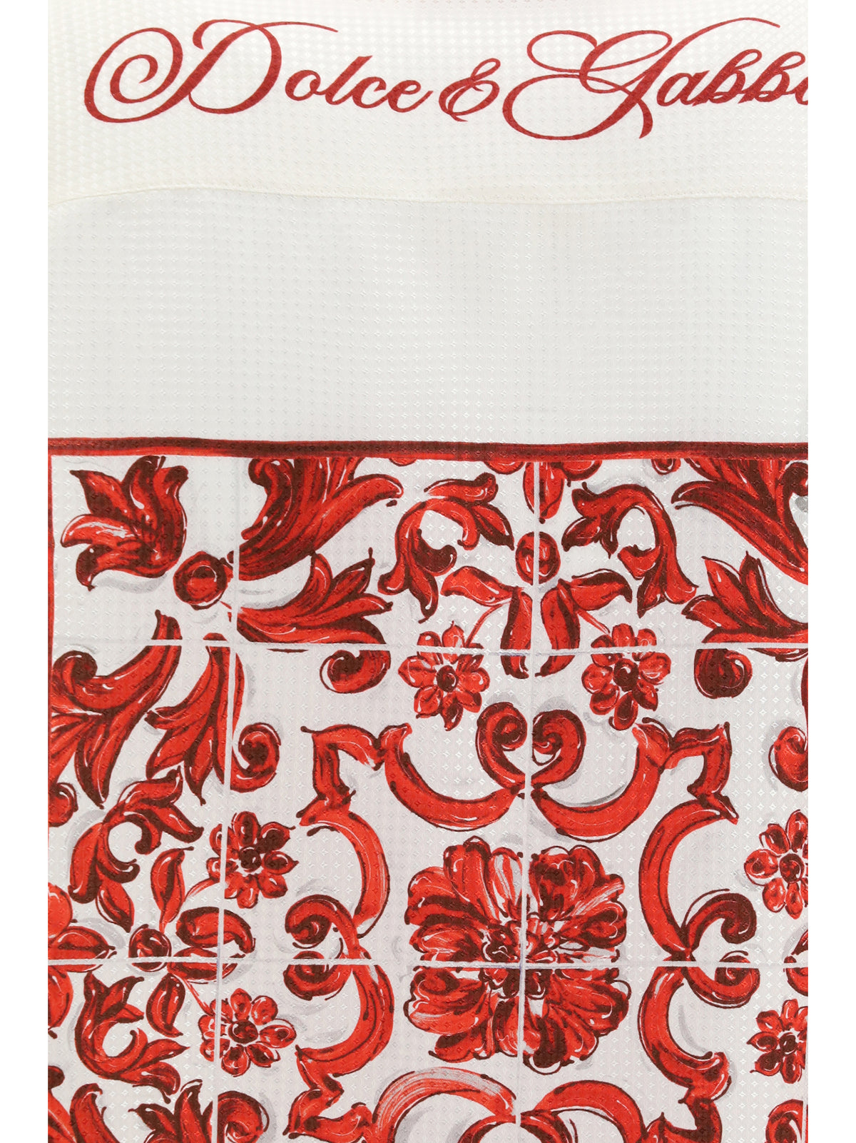 Dolce & Gabbana Men Hawaii Shirt In Jacquard Twill With Majolica Print DOLCE & GABBANA