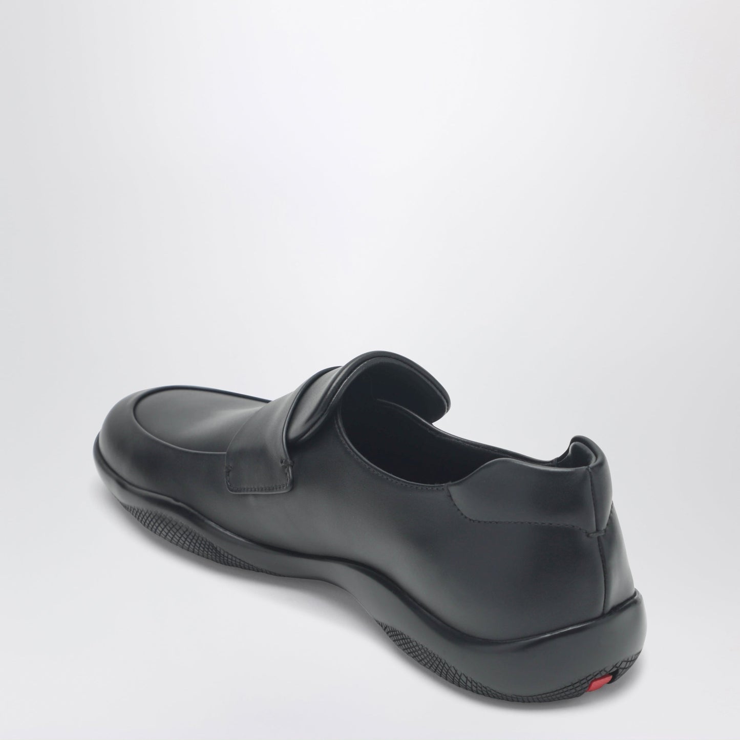 Prada Black Leather Toblach Loafers Men PRADA