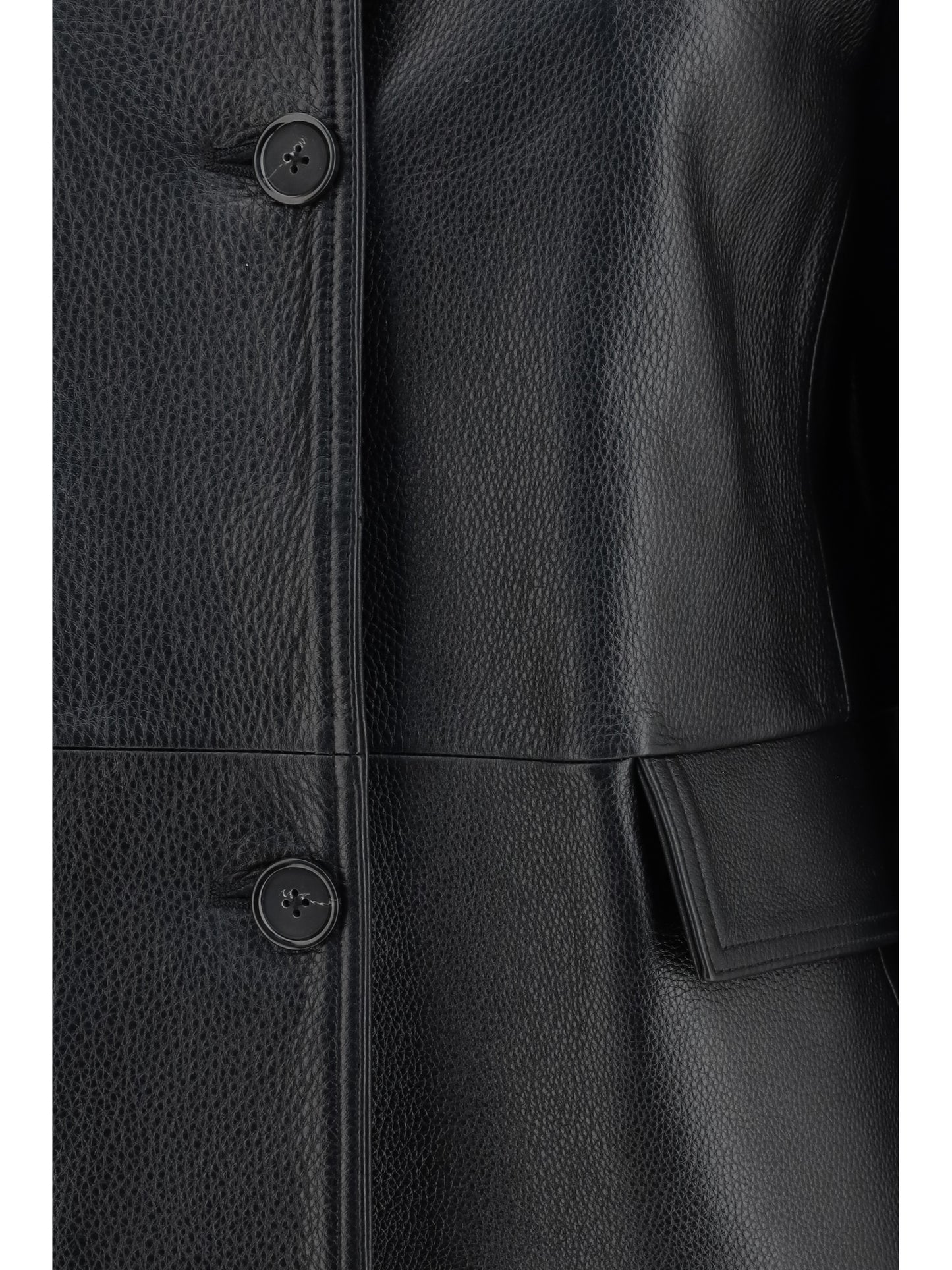 Toteme Women Grained Leather Jacket