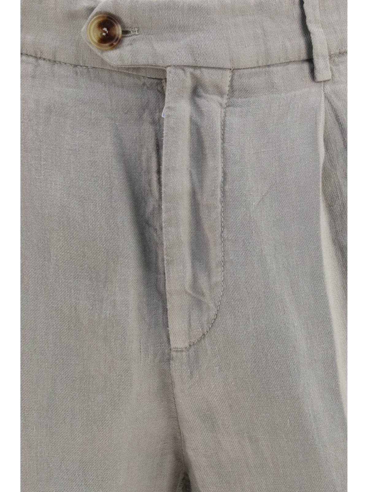 Brunello Cucinelli Men Garment Dyed Ginen Gabardine Pants BRUNELLO CUCINELLI
