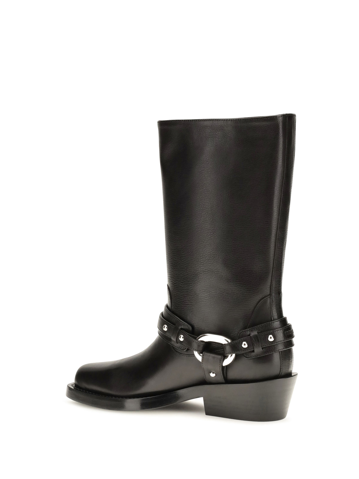 Rabanne Women Leather Buckle Snkle Boots
