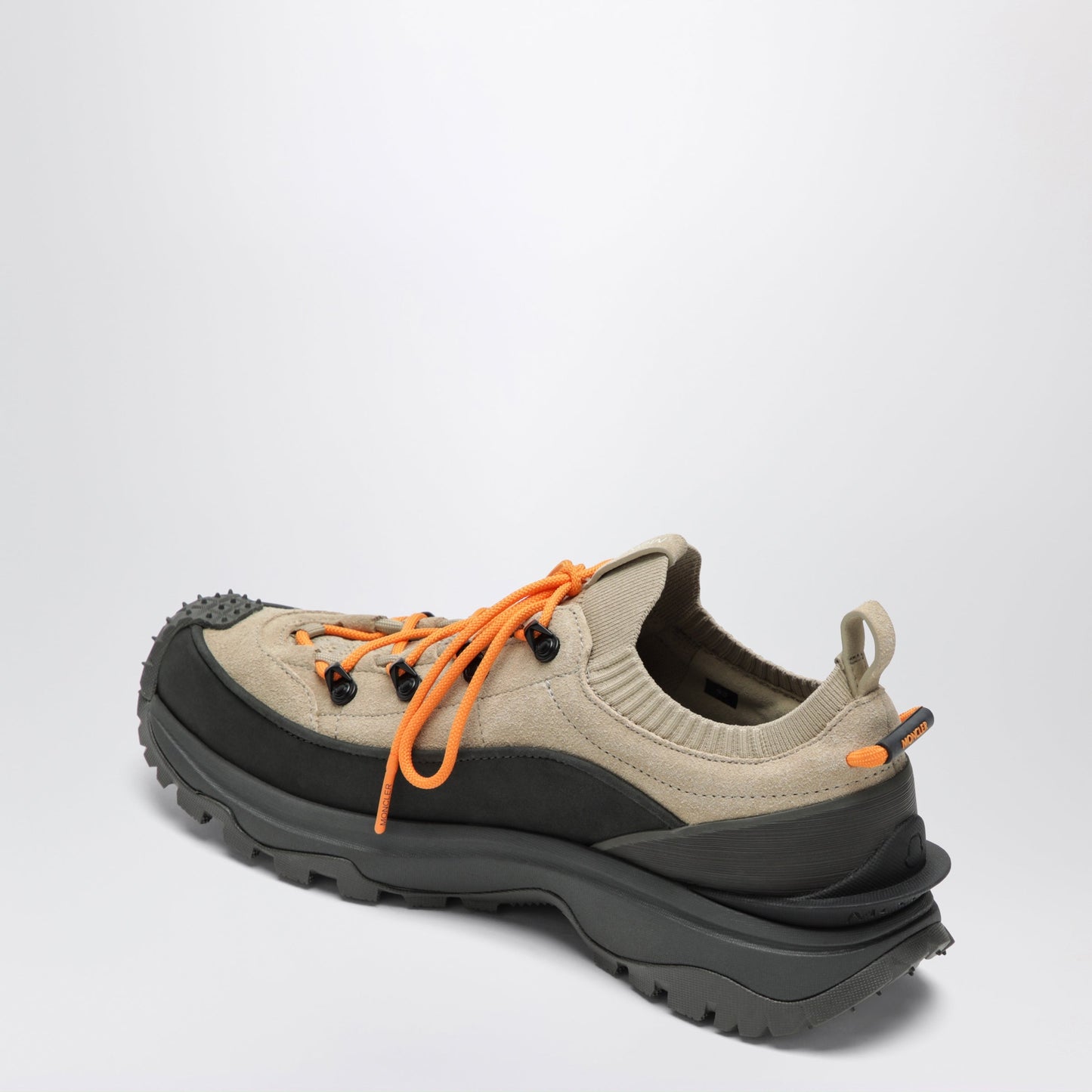 Moncler Trailgrip Lite3 Sneakers In Beige Suede And Nubuck Men MONCLER