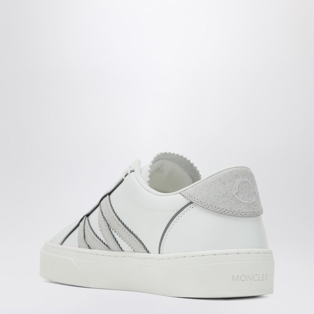 Moncler White Leather Monaco2 Sneakers Women Women MONCLER
