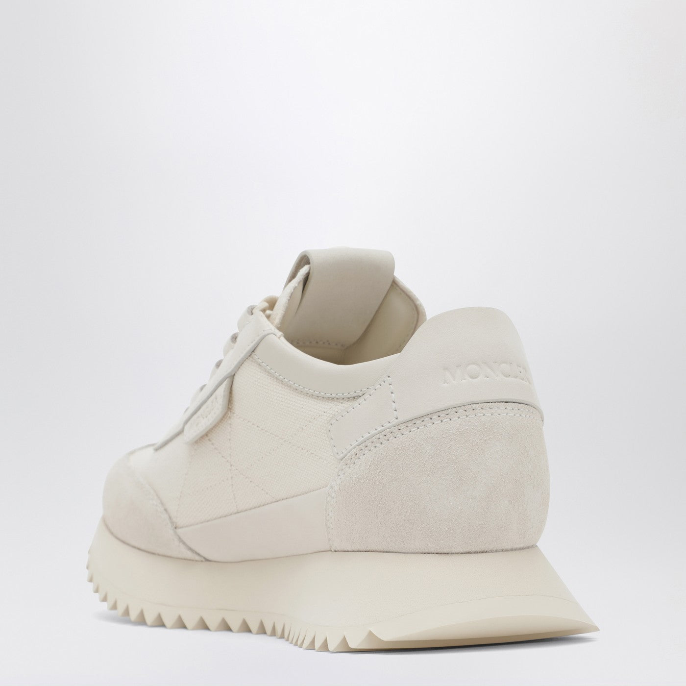 Moncler Pacey2 Sneakers In Beige Canvas And Leather Women MONCLER