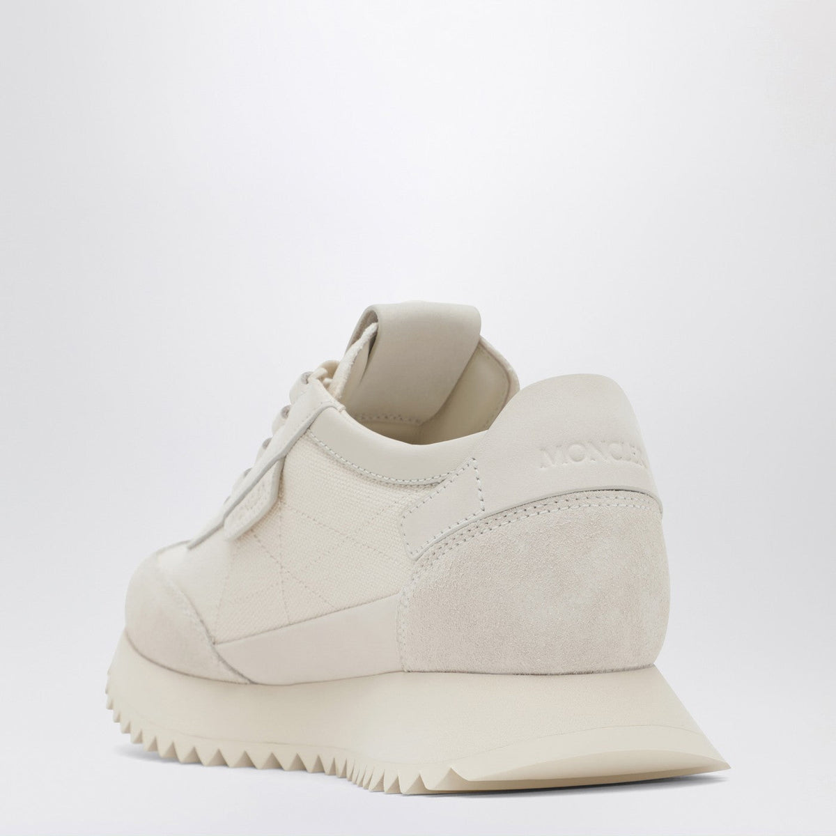 Moncler Pacey2 Sneakers In Beige Canvas And Leather Women MONCLER