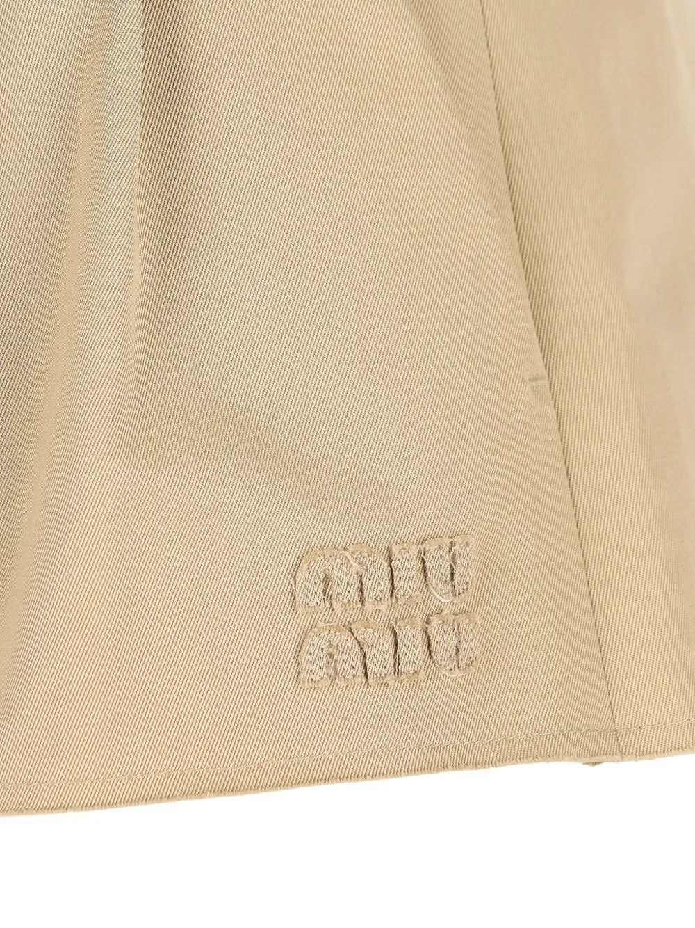 Miu Miu Women Cotton Chino Mini Skirt MIU MIU