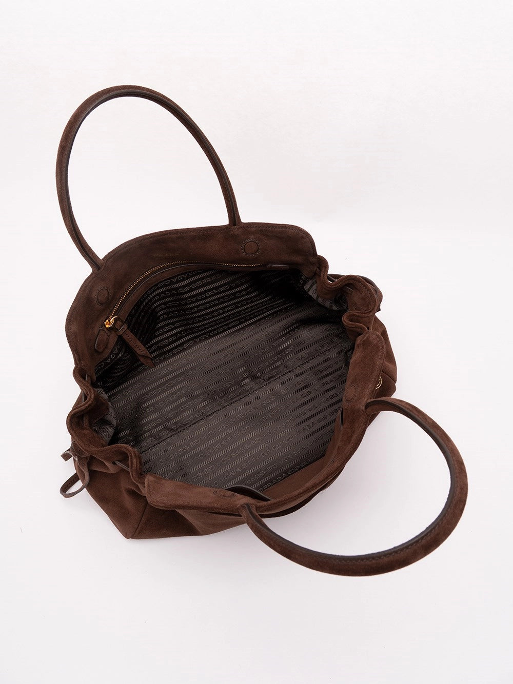 Prada Women Prada Allusion Large Suede Bag PRADA