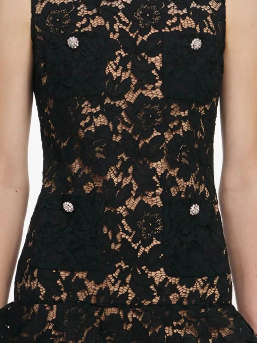 Self-Portrait Women Lace Crystal Mini Dress SELF-PORTRAIT