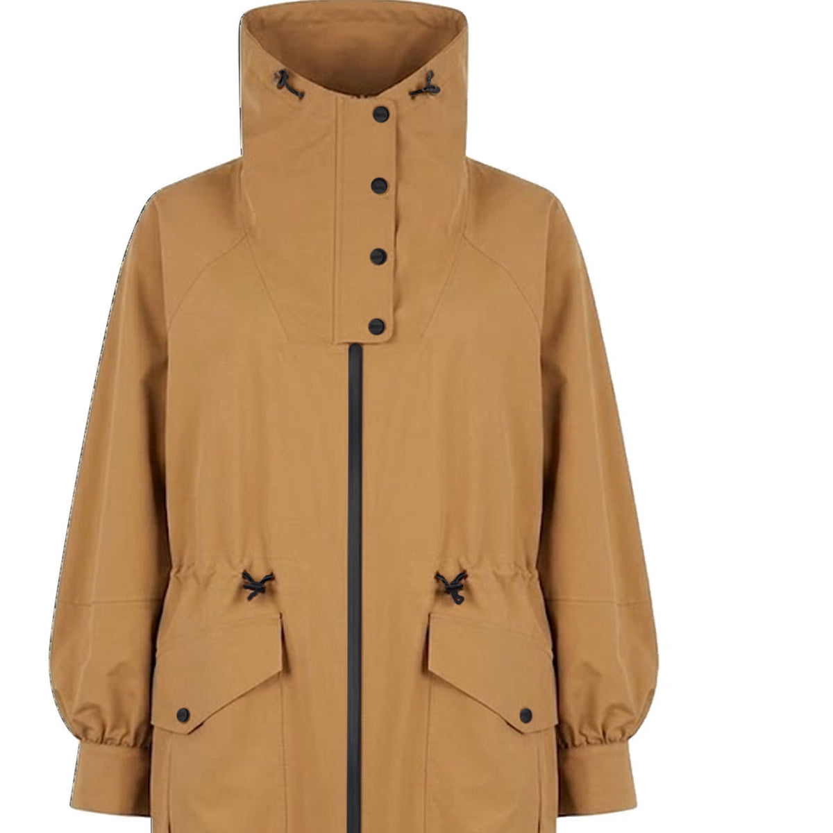 Herno Long Funnel-Neck Trench Coat Women HERNO